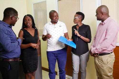 Our advocates in a case strategy session